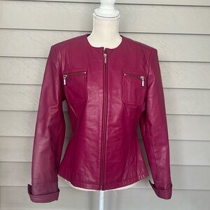 Vintage Uniform John Paul Richard leather jacket size 14